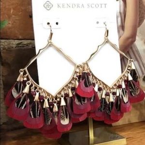 Kendra Scott Raven Drop Feather Earrings